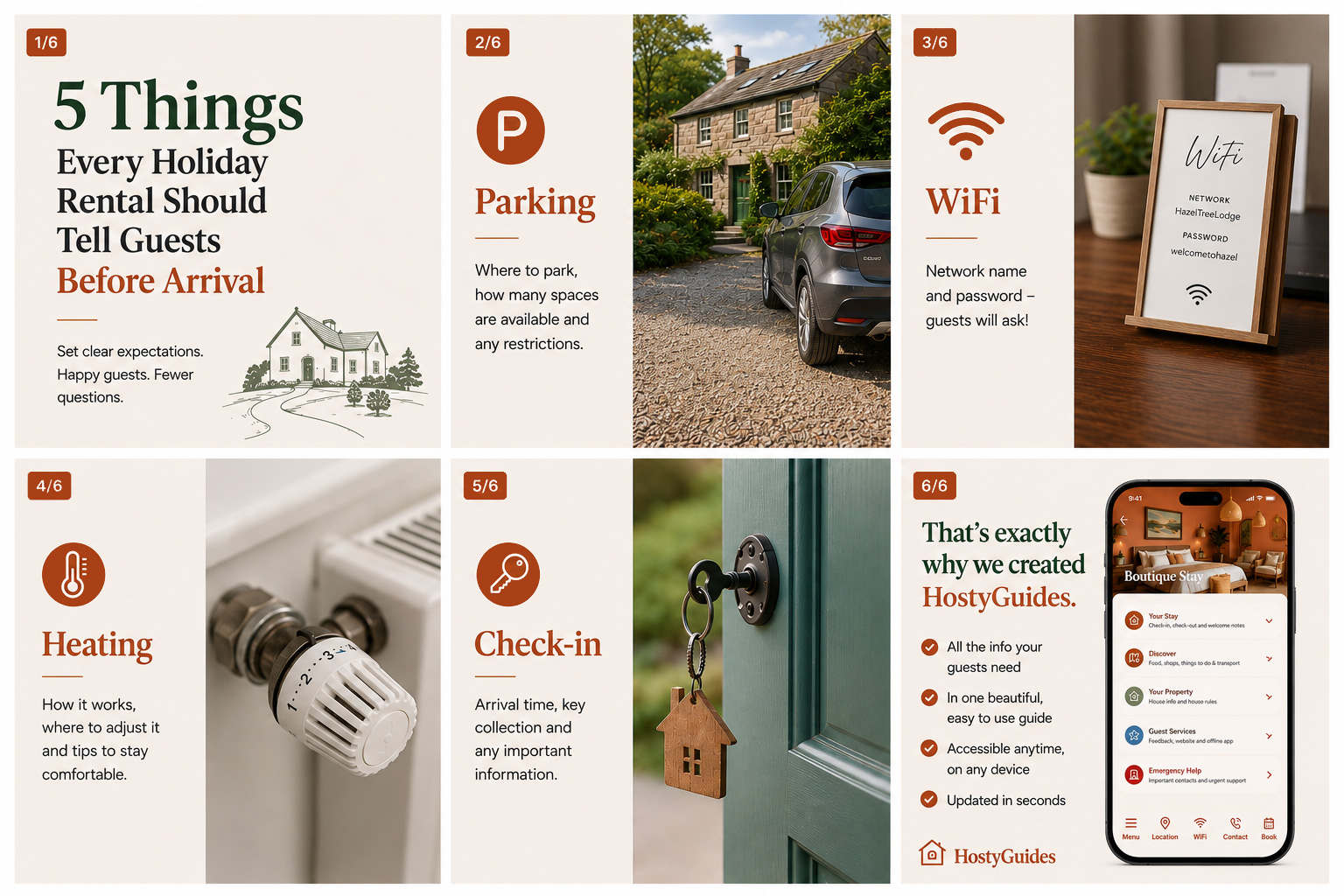 5 things guest guidebook