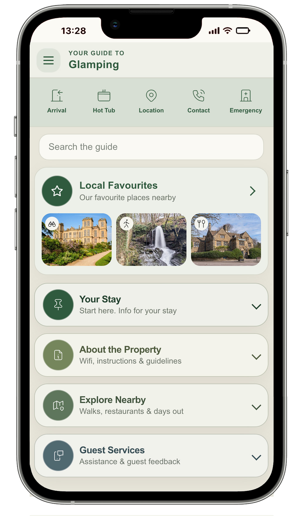 Glamping guest guidebook for airbnb hosts