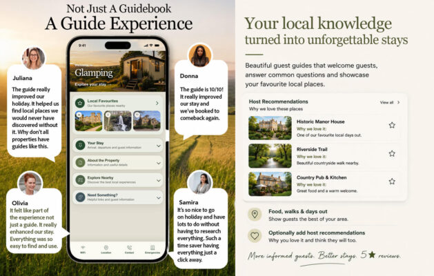 Digital guest guidebook experience