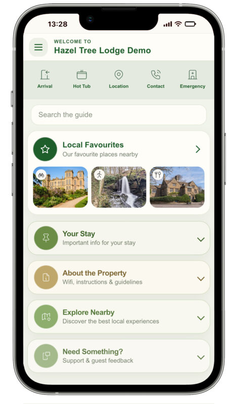 Guest guidebook case study for hazel tree lodge rental
