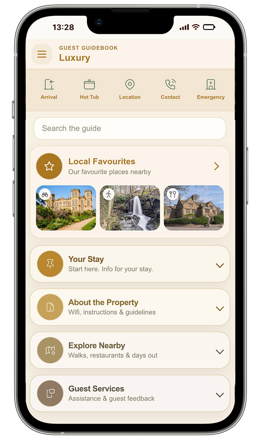 Guest guidebook template for vacation rentals