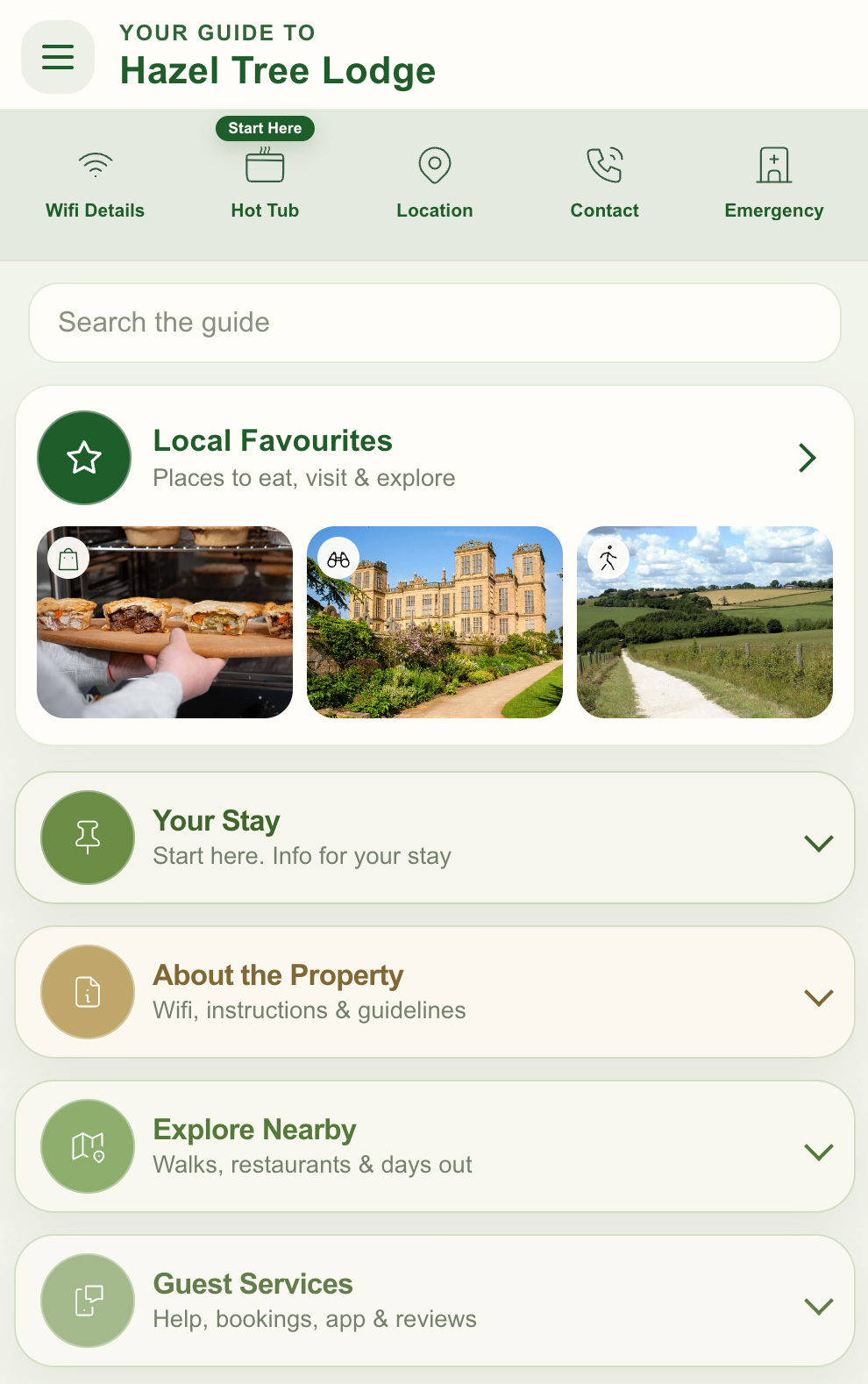 Smart guest guidebooks for holiday rentals
