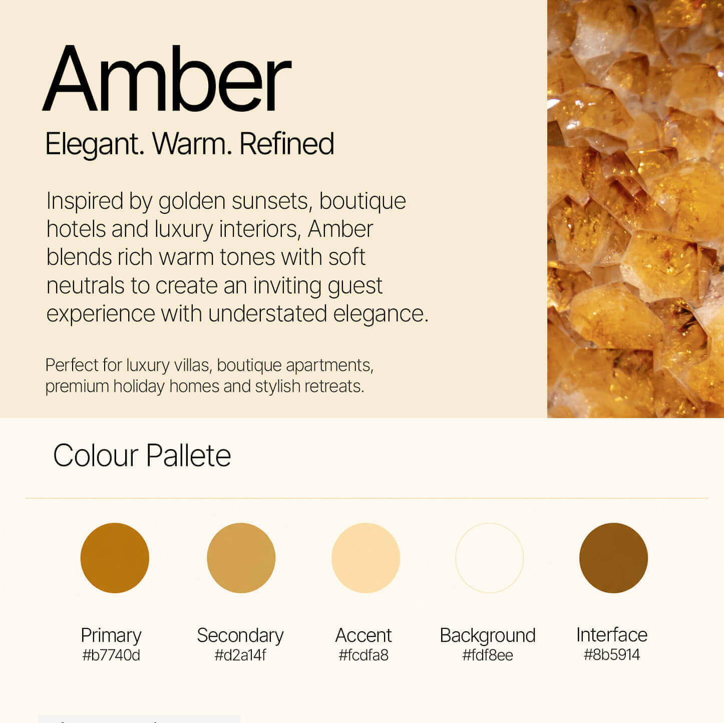 Amber Theme for Digital Guest Guidebooks