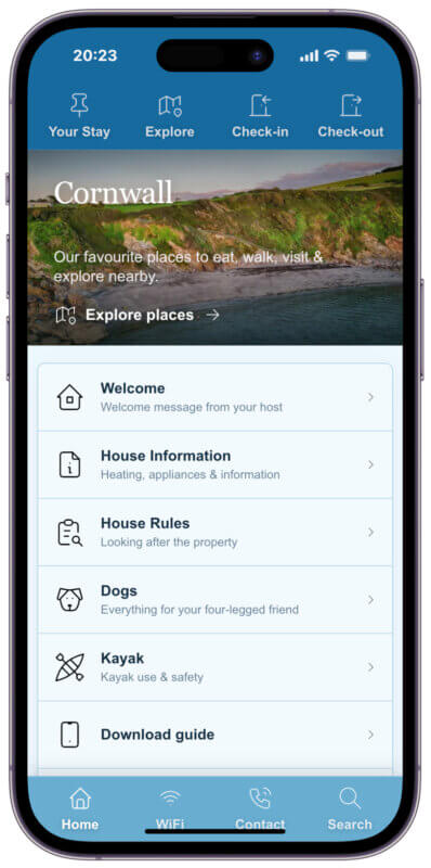 Cornwall guest guidebook for holiday rentals
