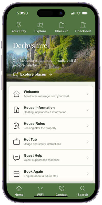 Derbyshire guidebook for holiday rentals