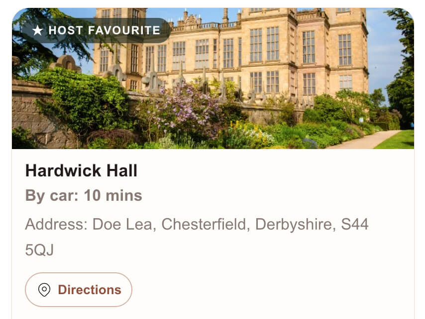 Host favourite places to stay in a guest guidebook