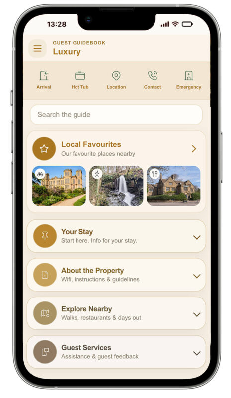 Digital guest guidebook in your pocket