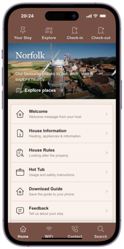 Norfolk Digital guidebook for holiday homes