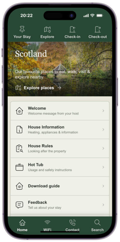 Scotland guest guidebook for holiday homes