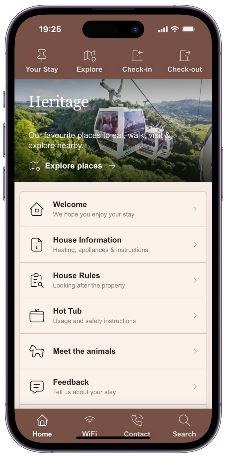 Heritage digital guest guidebook for vacation rentals