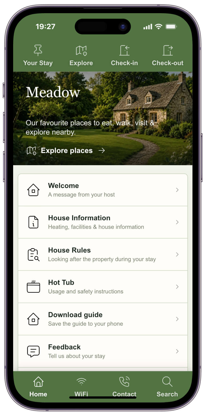Meadow digital guest guidebook for holiday lets